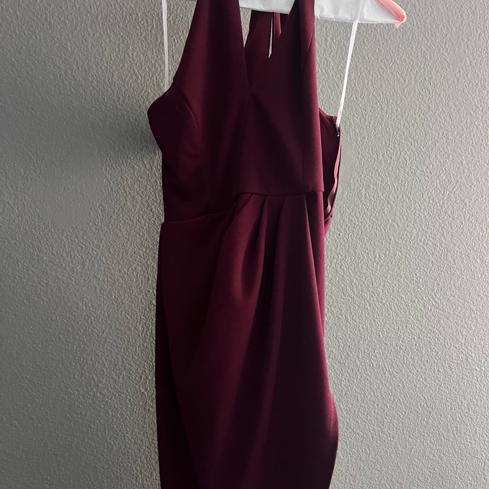 Elegant Burgundy Dress
